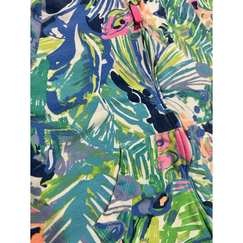Lilly Pulitzer Girls Colorful Hooded Swimsuit Cover L